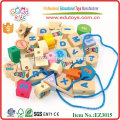 2015 Preschool Kids Wooden Beads Wholesale, Alphabet Wooden Beads,